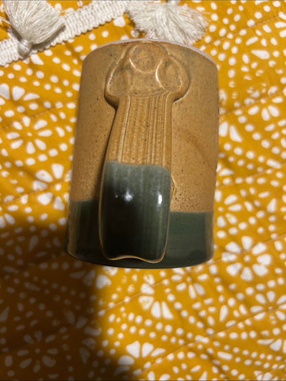 Montana West Two-Tone Brown and Green Ceramic Mug - Picture 4 of 4